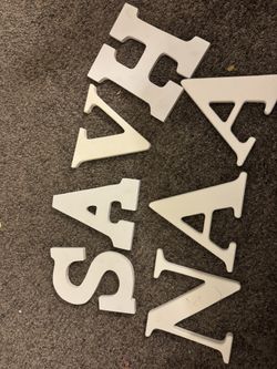 Wooden letters