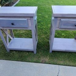 Bedside Tables With Drawer - Set Of 2