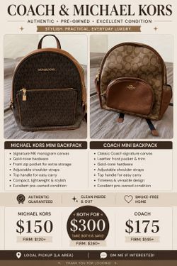 Michael khors coach backpack