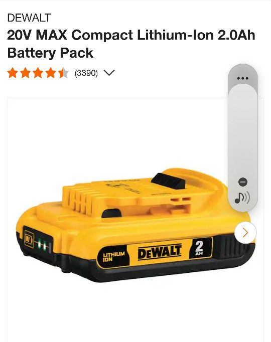 Dewalt battery 20v max compact