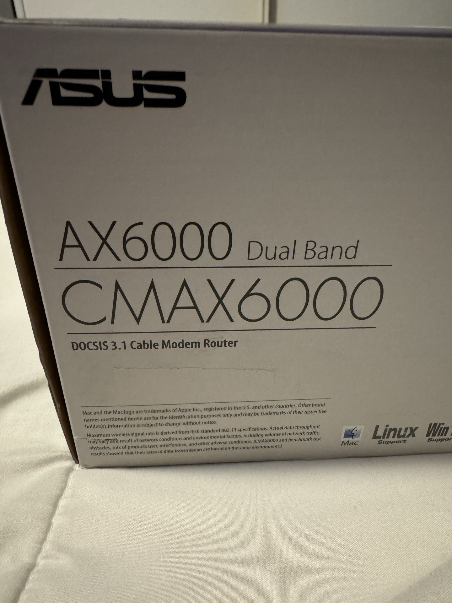 WiFi 6 ASUS CMAX6000 Cable Modem Router
