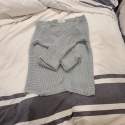 Gray Off The Shoulder Sweater