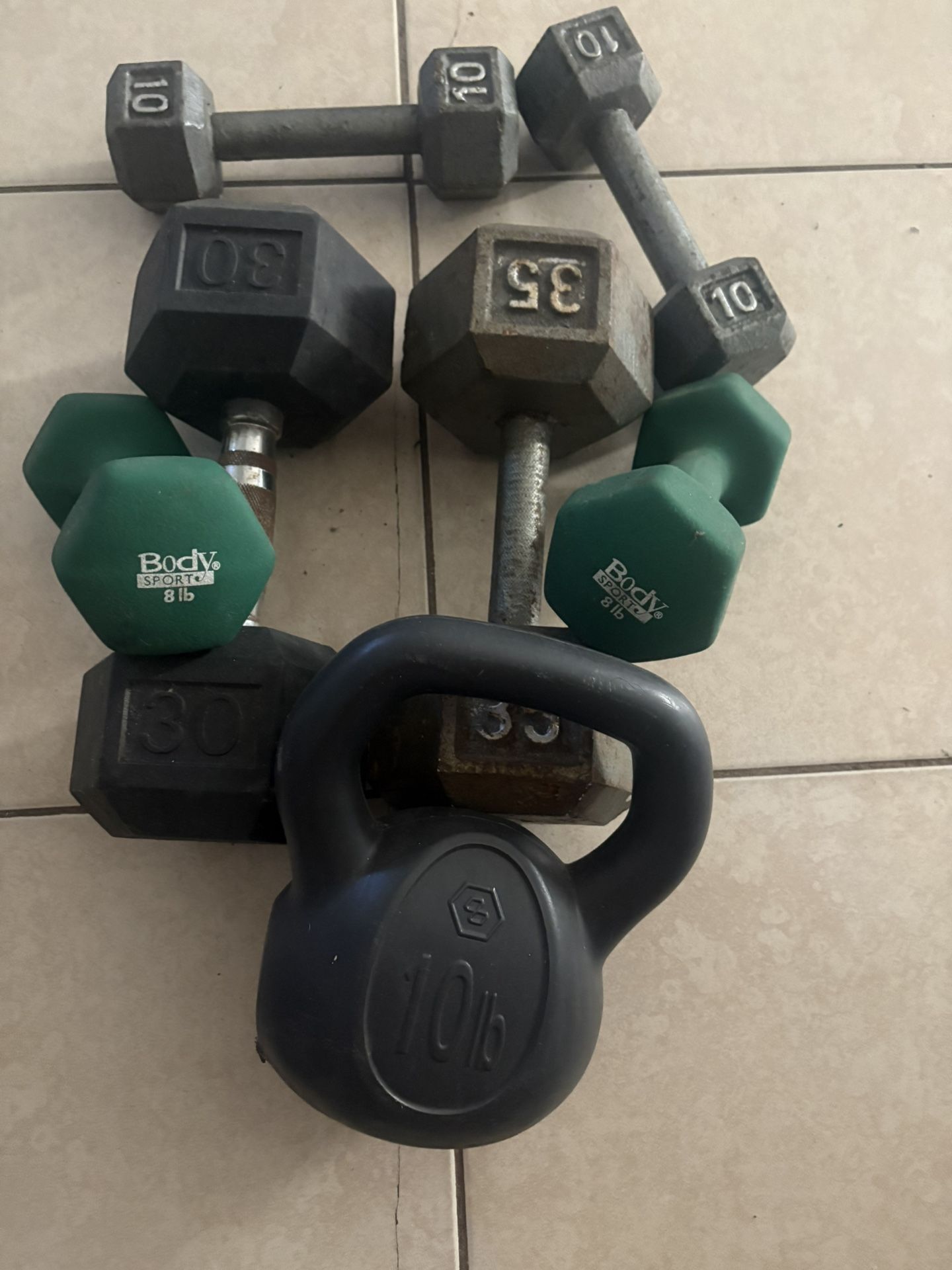 Set Of Workout Weights