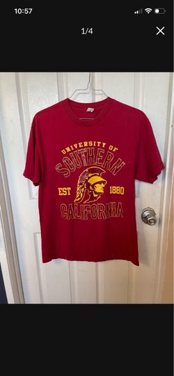 USC Trojans T-Shirt Cardinal Red Yellow Large