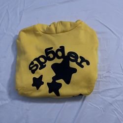 Sp5der Hoodie Yellow Medium