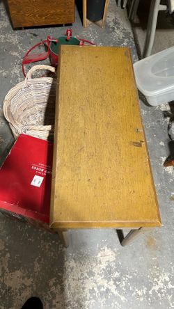 free Vintage wood organ bench
