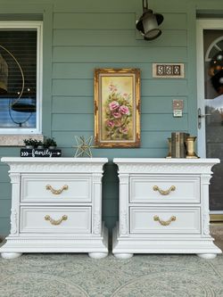 Coastal Solid Wood Large Nightstands
