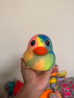 Tie Dye Squeeeze Duck Squishy