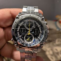 Bulova Men's Icon High Precision Quartz Chronograph Watch, Curved Mineral Crystal