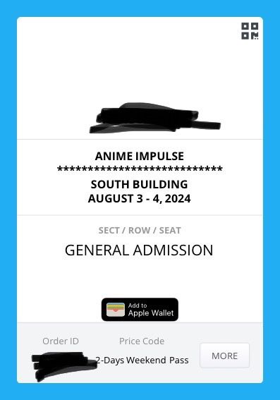Anime impulse Phoenix Tickets X3