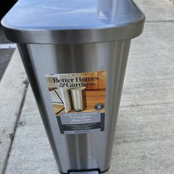 stainless steel trash can
