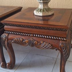 (2) Beautiful End Tables Solid Wood