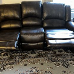 Leather Recliner Sofa 