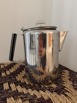 Vintage Stainless Steel Stovetop Carafe 