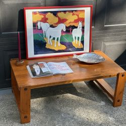🐆 VINTISH INTERIORS 🐆 Solid Pine Brutalist Coffee Table