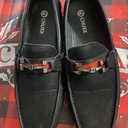 Black Moccasin Shoes Size:10 For Man