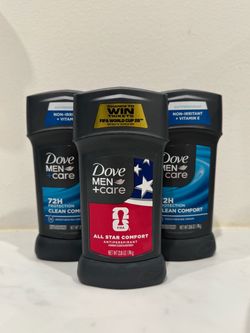 $4 each Dove Men+Care Antiperspirant Deodorant