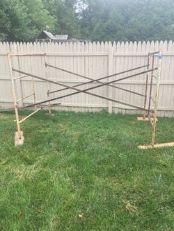 One Section Of Steel Scaffold With Extra Crosses