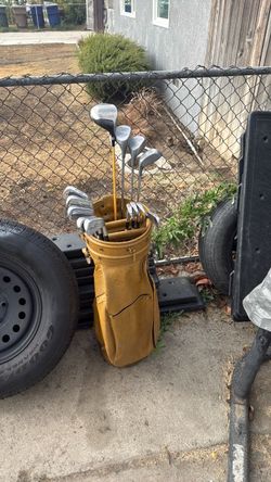 Golf Club Set with Leather Bag