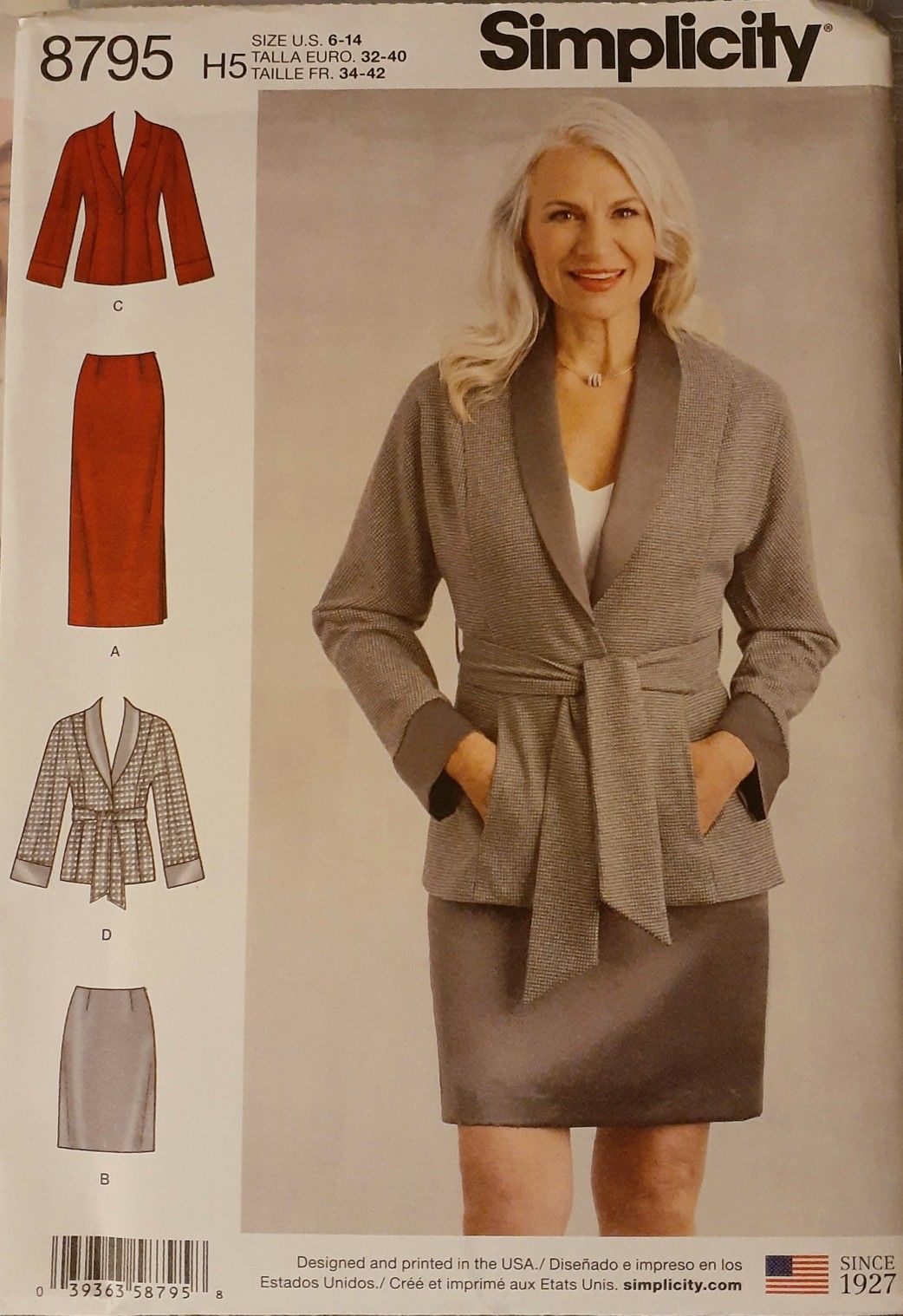 Simplicity 8795 Jacket & Skirt Sewing Pattern