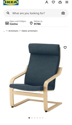 Ikea Armchair Blue Wood Chair Good For College