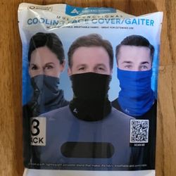 Brand New 3 Pack Cooling Face Covering/ Gaiter