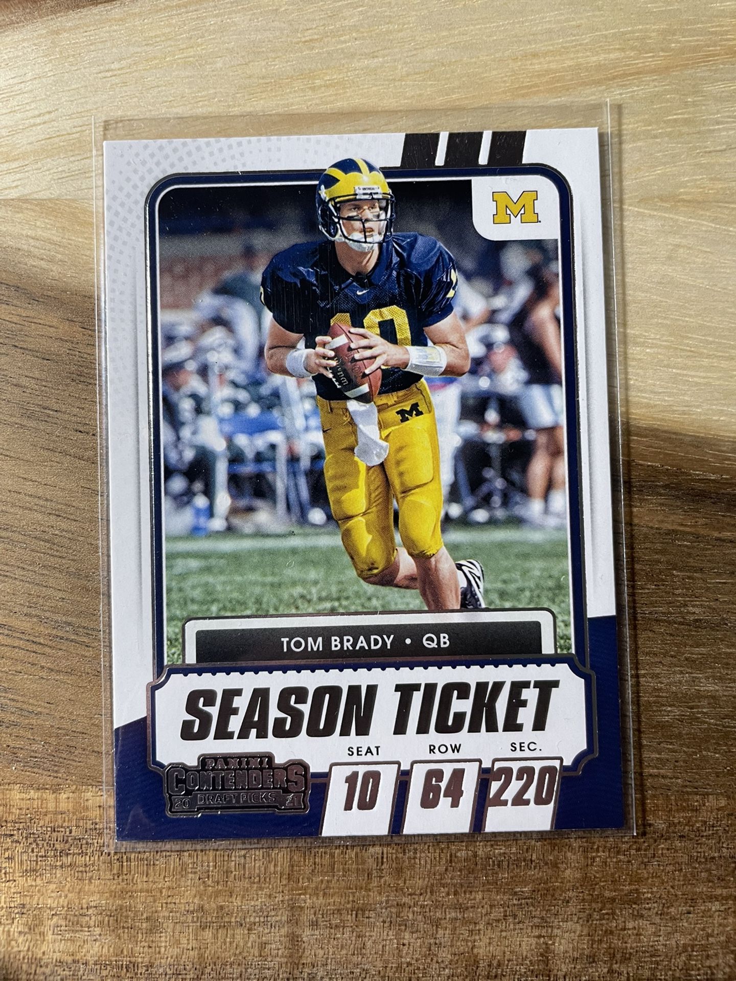 Tom Brady Season Ticket 2021 Panini Contenders Draft Picks No. 8