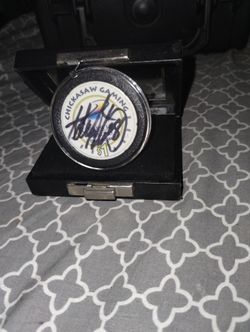(Adrian Peterson R.O.Y. 2004) Autographed River wind Poker Chip
