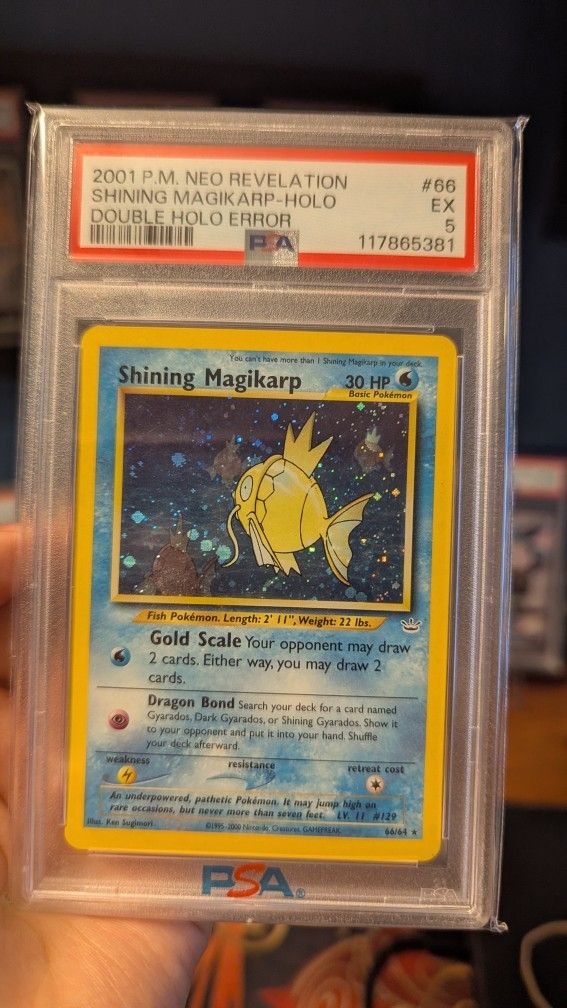 Pokemon Shining Magikarp PSA 5 *DOUBLE HOLO ERROR*