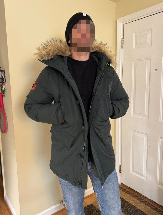 Men's SuperDry Down Parka Size Large