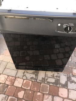 Black dishwasher