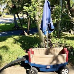 Little Tikes Wagon with Umbrella: 41.88"D x 23.56"W x 16.5"H