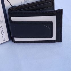 Nautica Front Pocket Wallet. Mens Black