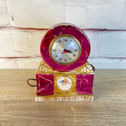 Vintage Sessions Purple & Gold Mantle Clock AS IS