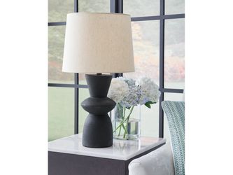 Scarbot Distressed Black Table Lamp (Set of 2)