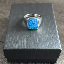 Silver Ring With Opal Stone