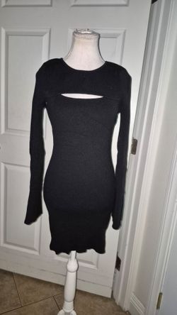 Cotton On Black Ribbed Bodycon Dress