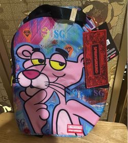 Sprayground Limited Edition Pink Panther Multicolor Medium Kids Zip Backpack