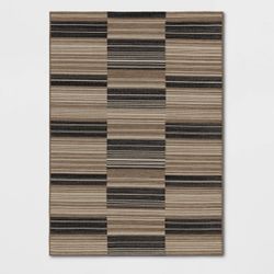 BRAND NEW - Threshold - 5’ x 7’ - Caravan Broken Stripe Rectangular Woven Outdoor Area Rug