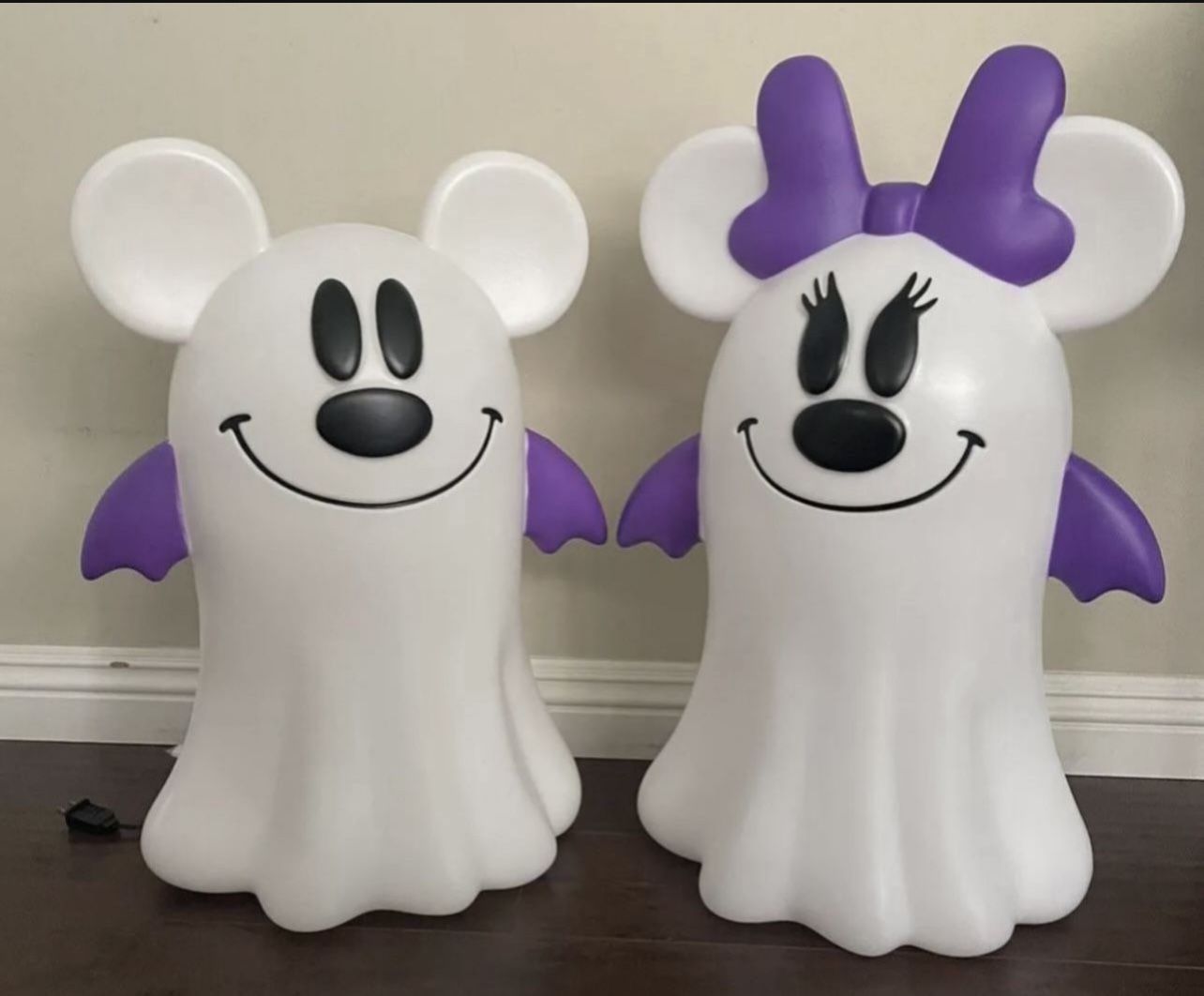 Halloween Disney Mickey & Minnie Ghost Blow Mold Set