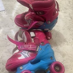 Pink Roller Skates Young Kid