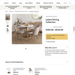 Leilani White Marble Top and Gold Tulip Dining Table With Chairs