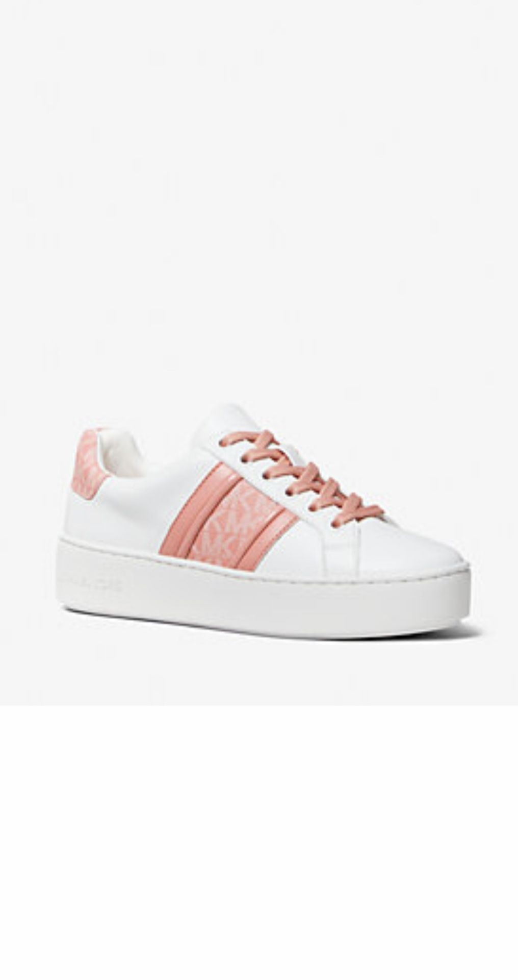 Michael Kors Leather and Logo Striped Sneaker
