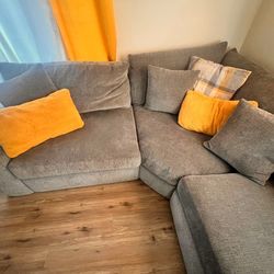 Three Part Gray Sectional Smoke Free Home 