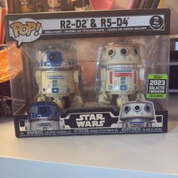 R2-D2 & R5-D4 Funko Pop (2023 Galactic Conversation Exclusive)