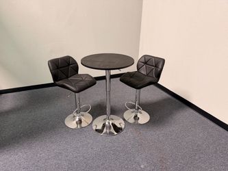 Bar stools and table