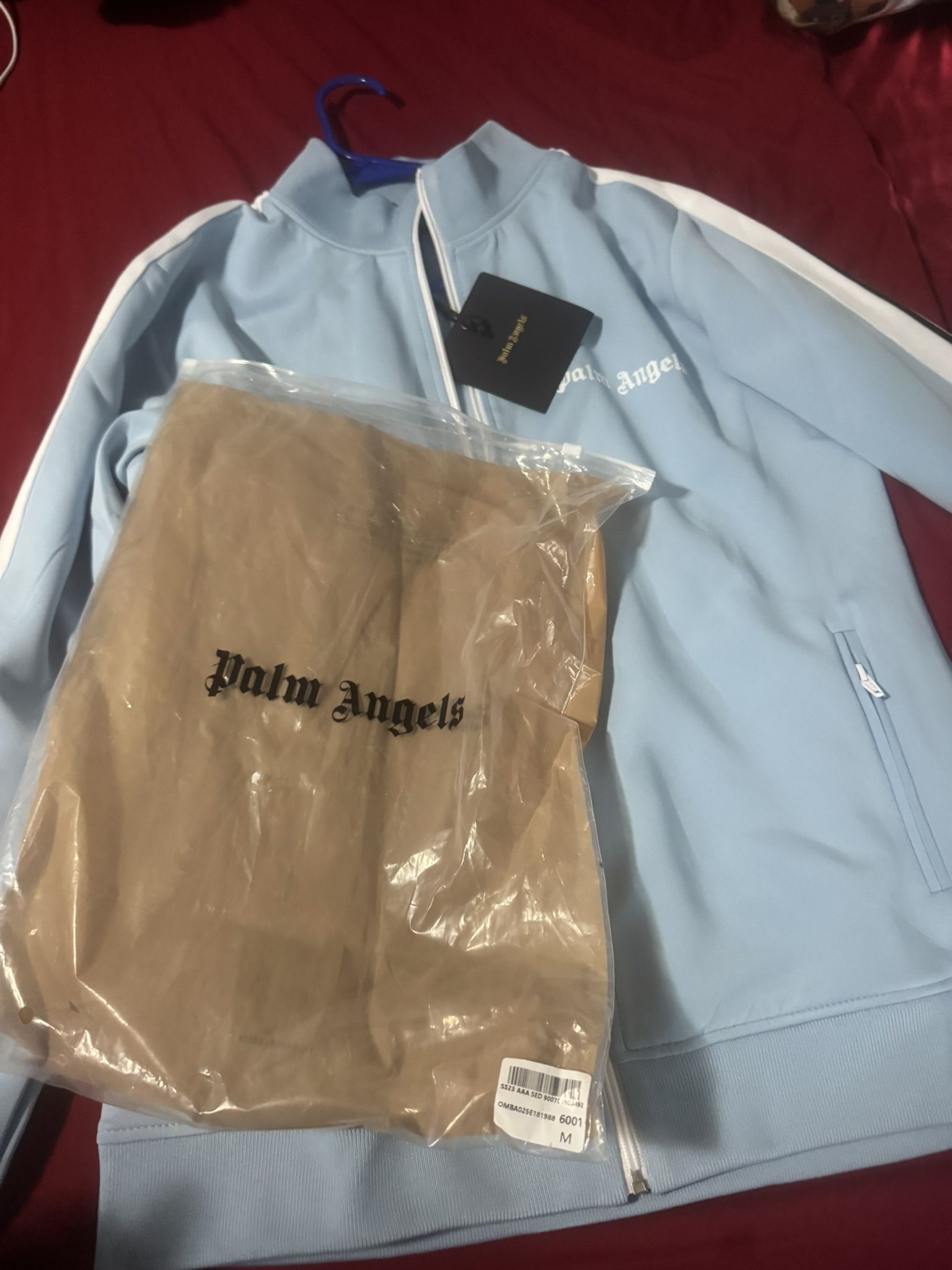 blue palm angels track jacket