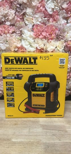 DEWALT 1600-Peak Amp Portable Jump Starter with Digital Compressor and USB Power Bank