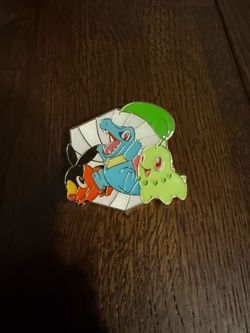 Pokemon Ascended Heroes Enamel Pin Starters Chikorita Totodile Tepig