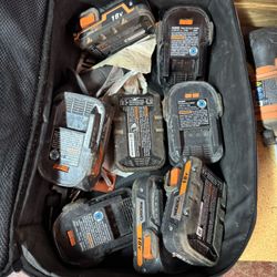 Ridgid Battery’s And Circular Saw 